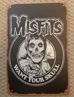 Misfits Crimson Ghost Metal Poster