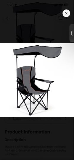Fair wind camping chair with canopy