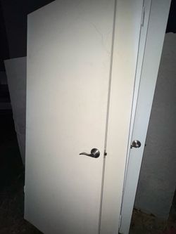 4 white doors with hardware