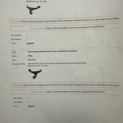2012 Hyundai Sonata Suspension Parts