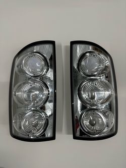 02-06 Dodge Ram 1500 Taillights, Full Chrome Housing