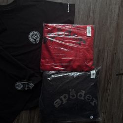Black Vvs Sp5der Hoodie Medium Size