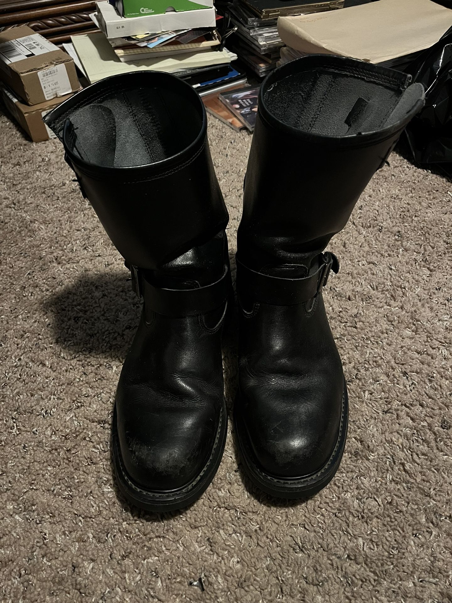 Men’s Steel Toe Leather Riding Boots