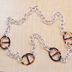 Large Plated Link Necklace 
