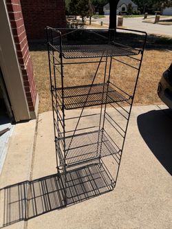 Black Wire Metal Storage Shelf Unit