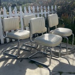 Vintage Mid Century Modern Cantilever Dining Chairs