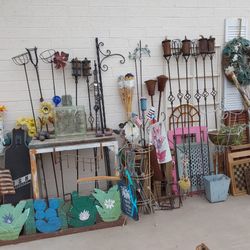 Metal Garden Shepherd's Hooks, Tiki Poles, Hangers, Etc. - $5 to $10 Each (Most are $5)
