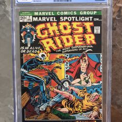 Marvel Spotlight #7 (1972) CGC 8.0 — White Pages; 3rd Ghost Rider appearance 