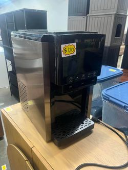 VEVOR - Water Dispenser with Ice Maker, 3-in-1 Countertop Water Dispenser, 35 LBS/24H, 12 Cubes/7 Min Fast Ice Making - Black