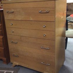 Blond 4 drawer Single Chest Of Drawers For Sale   