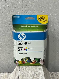 HP 56 Black & 57 Tri-Color Combo Pack New Sealed OEM Exp. Aug 2010