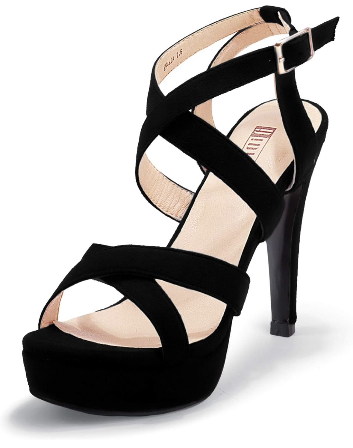 Women’s Sexy Black Cross Cross Stiletto Heels 