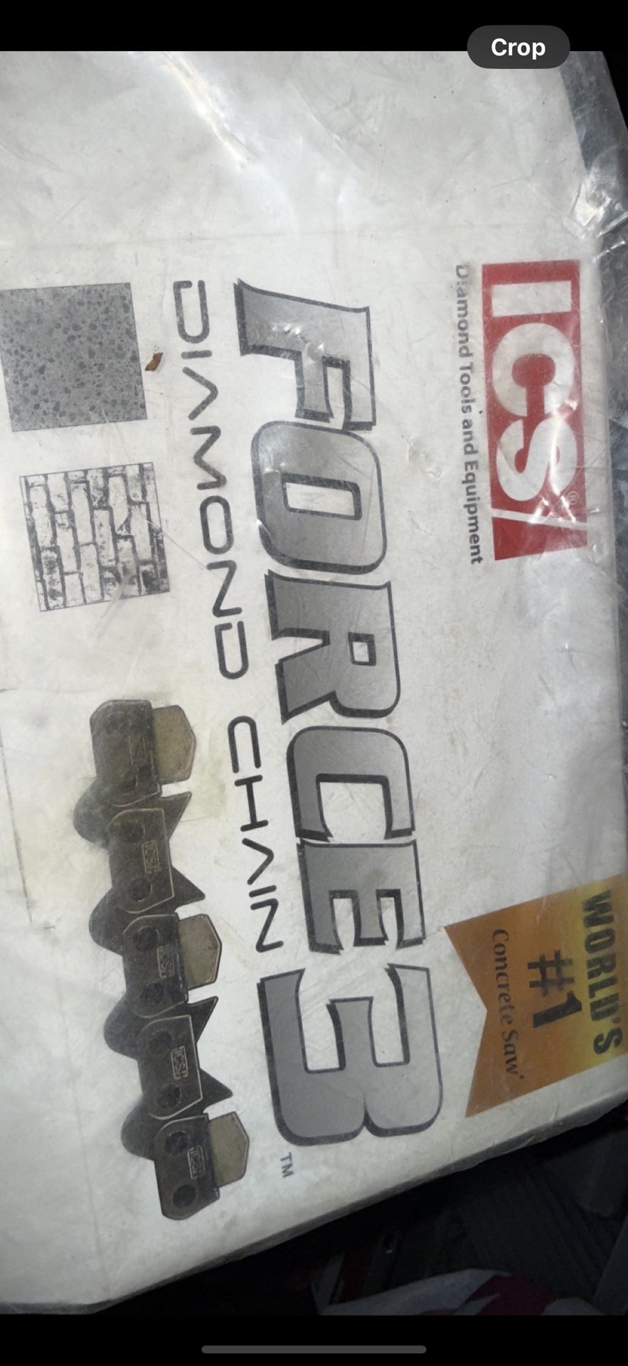 ICS Force3 diamond chain for concrete saws. 