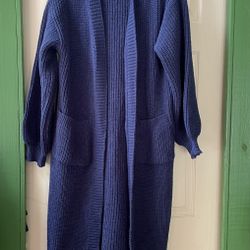 Ladies Long Open Cardigan 