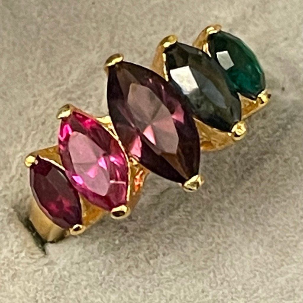 Multi color Ruby gold ring