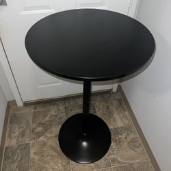 Black Round High Top Table 