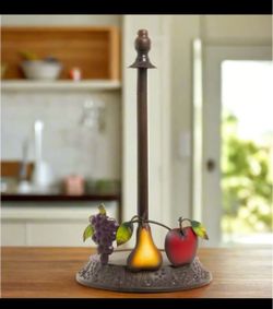 CelebratingHome Decorative Metal Paper Towel Holder with Fruit Design