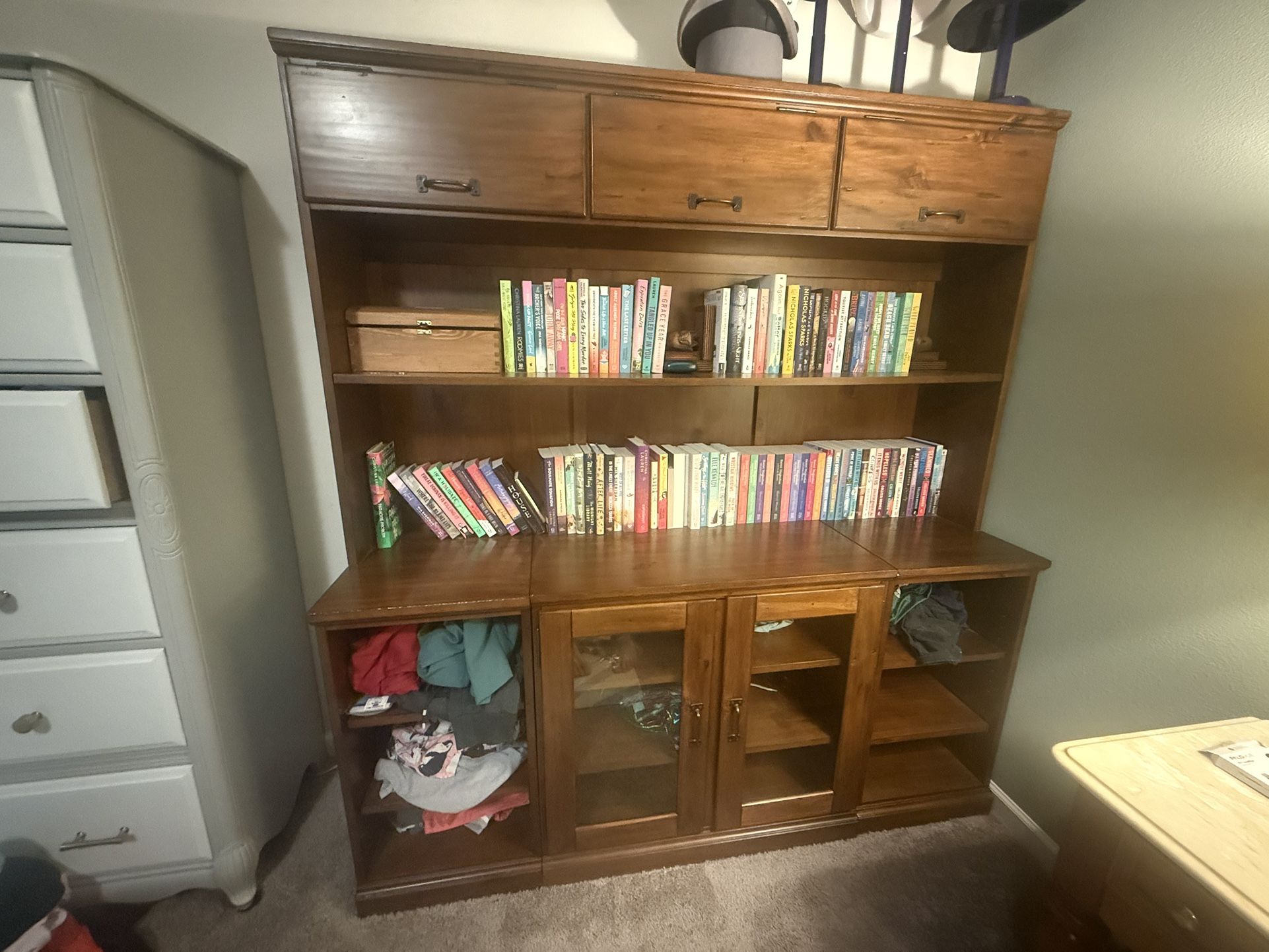 Pottery Barn Printer Media Console And Hutch