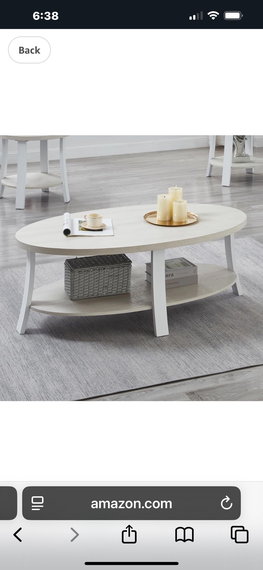 Coffee Table, Light Grey