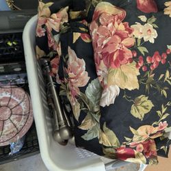 Floral Curtains With Rods