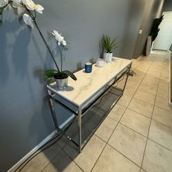 real marble stone console table