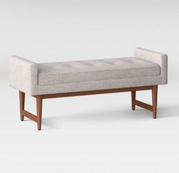 Threshold Tufted Settee Bench Gray