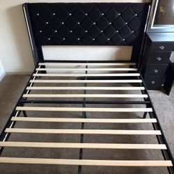 Black Full Size Bed frame 
