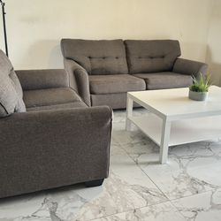 Gray Twin set Loveseat Sofa Couch 