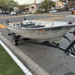 12ft Aluminum John Boat And Trailer