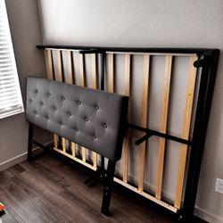 Full Size Platform Bed Frame With Headboard. 