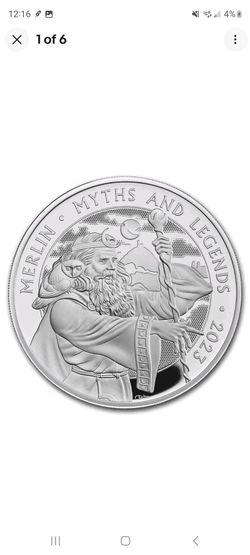 2023 1 oz Silver Myths & Legends Merlin