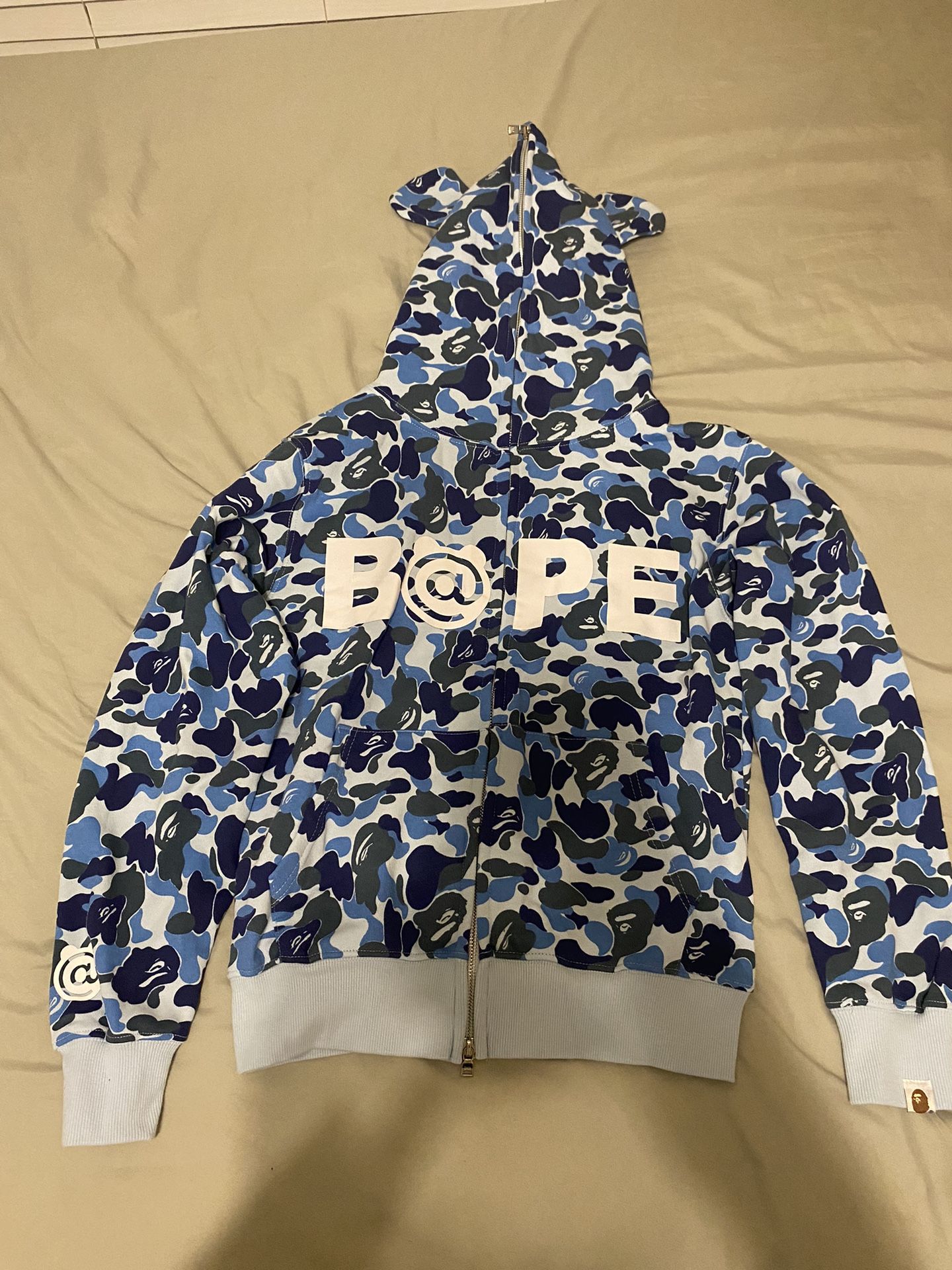 BAPE x BE@RBRICK Blue Camo Hoodie. for Sale in Scottsdale, AZ