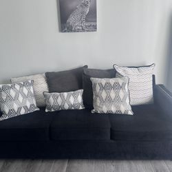 Black Studded Couch 