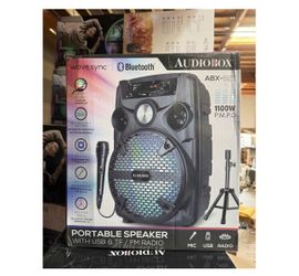 Audio box ABX -82S Portable Speaker w/ USB / FM Radio Tripod