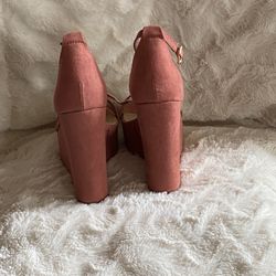 Rose Wedge Pumps