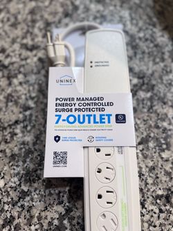 Uninex 7-Outlet Surge Protected Power Strip