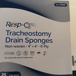 Tracheostomy drain sponges