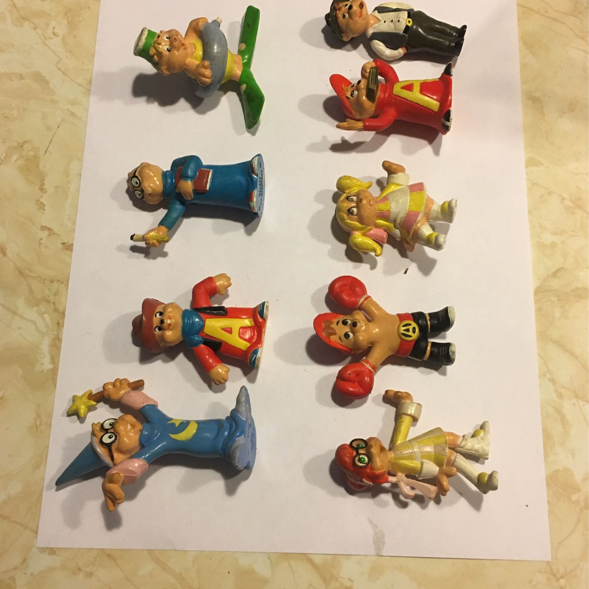 Vintage Alvin Chipmunk PVC Figure by Bagdasarian Products 1983 2¼ inch, Set Of 9