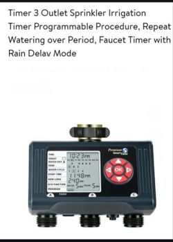 Dewenwils Three Zone Automatic Water Timer 3 Outlet Sprinkler Irrigation Time Programmable Procedure Rrpeat Watering Faucet Timer With Rain Delay Mode