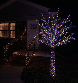 AWESOME 8 ft. Giant LED Pre-Lit Bare Branch Multi Color Tree Holiday Yard/Home Deco