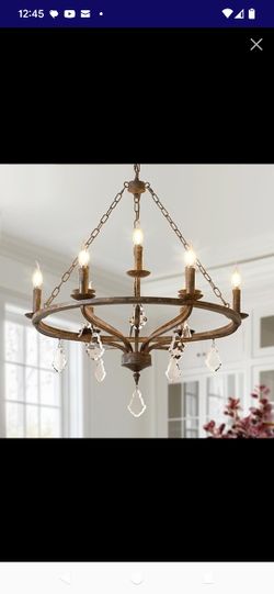 Reaketon French Country Style Distressed Metal 9-light Chandelier 