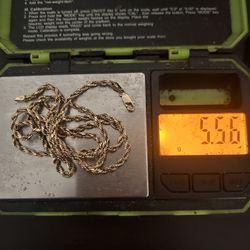 Solid 10k Gold Rope Chain 24” Inches 