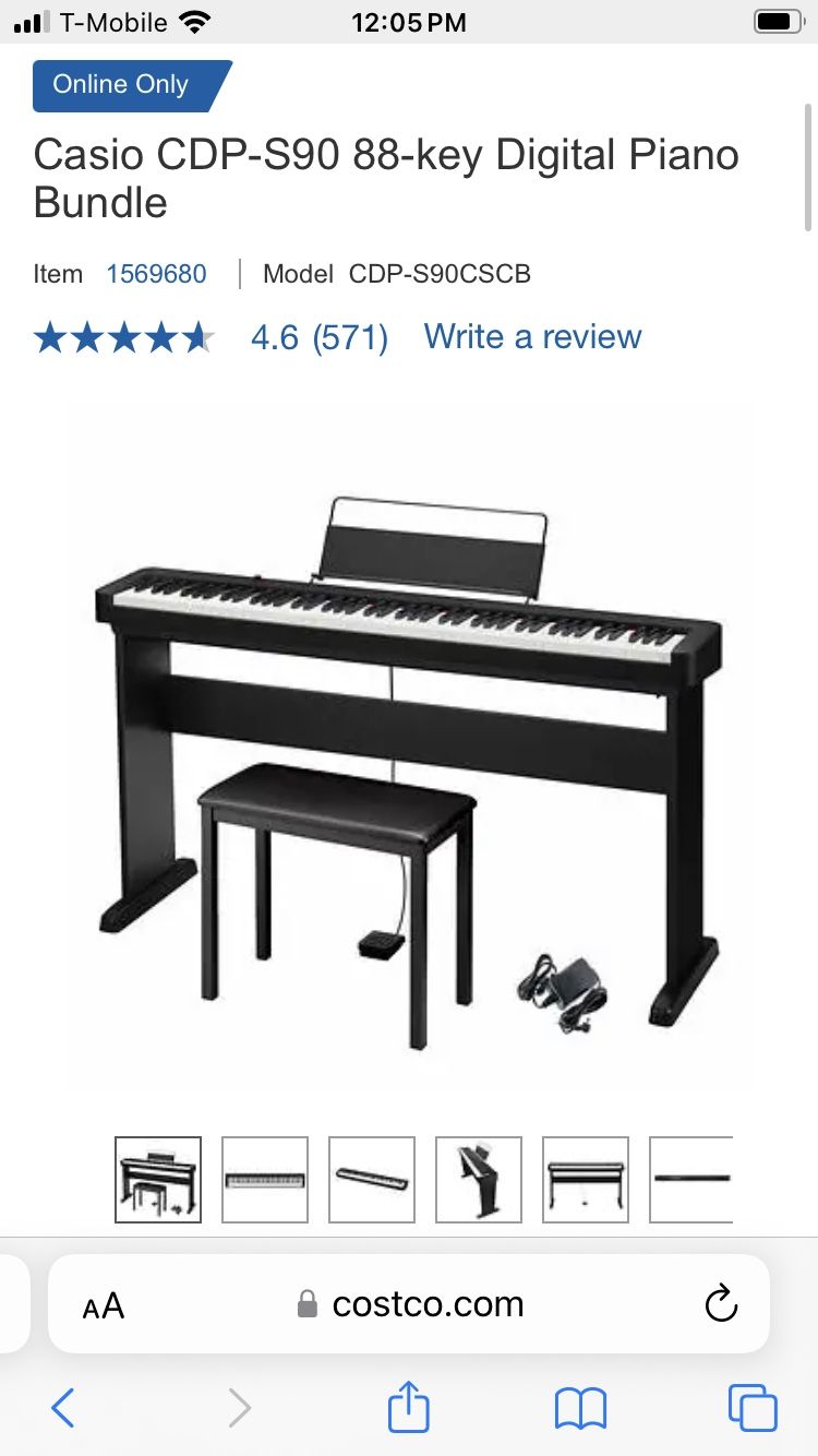 Casio CDP S90 88 key Digital Piano Bundle for Sale in Upland CA