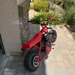 Red Mini Bike with Gas Engine