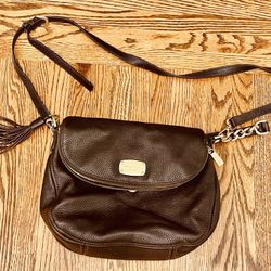 Michael Kors Bedford Dark Brown Chocolate Crossbody Bag Rarely Used