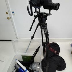 Video Camera and Tripod