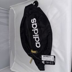 New With Tags Adidas Core Fanny Pack Black White With Gold Hardware
