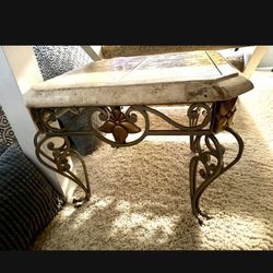 Stone Top End Table 
