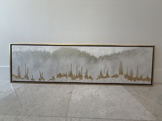 Large Modern Framed Canvas Wall Art – 72” x 20”