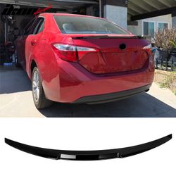 Fits 2014-2019 Toyota Corolla Sedan M4 Style Rear Trunk Spoiler Wing Gloss Black ABS